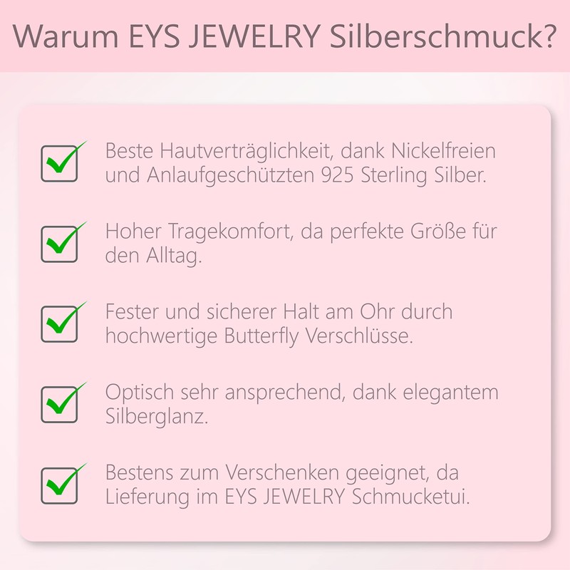 EYS JEWELRY Round Cubic Zirconia Women's Earrings 925 Silver Crystal