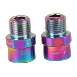 Generic 2Pcs Wear Resistant Pedal Extenders for Comfortable Cycling Convenient Axles with Markings for Mountain and Road Bikes Replaceable Parts for Enhanced Performance