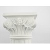 NST 7.25 inches Tall Poly Resin Pillar White Small Pedestal