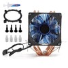 CPU Air Cooler Dual Tower 4 Heatpipes LED Light CPU