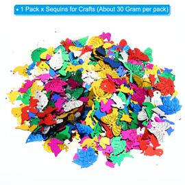 PATIKIL 30Gram Sequins for Crafts, 1Pack Colored Sequin and Spangles Craft Supplies for DIY Making Clothes Nails Greeting Card Scrapbook Decoration, Animal Style