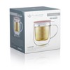 Teabloom Tea-For-One Steeping Mug – Insulated Double Wall Glass Mug