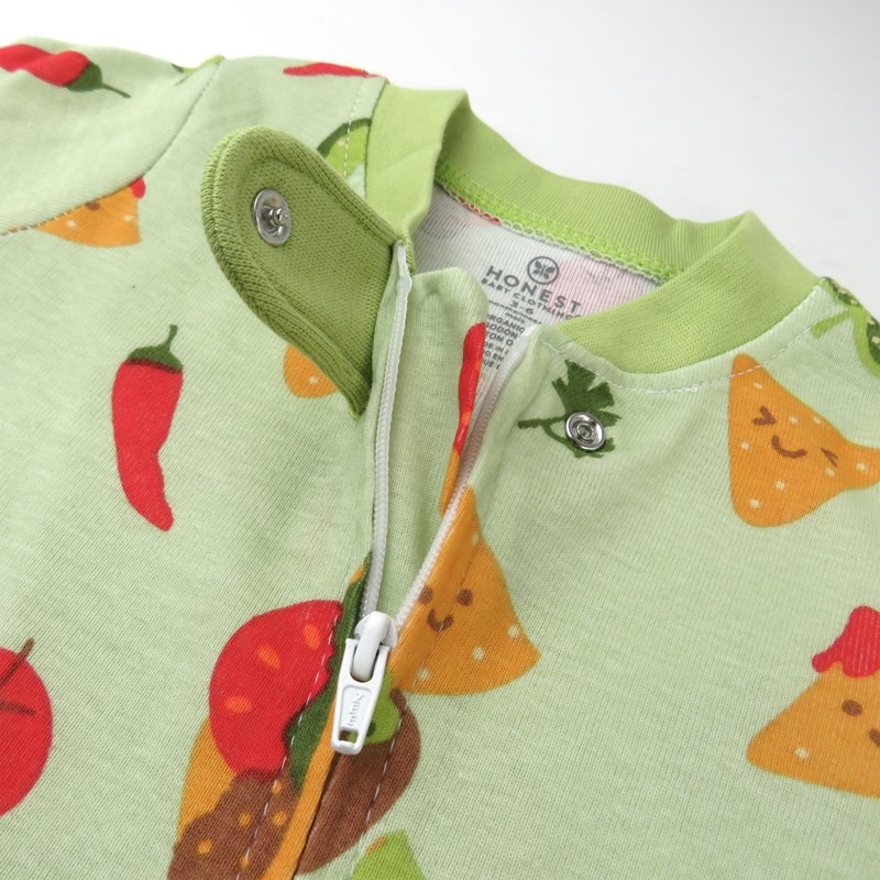 HonestBaby Sleep and Play Footed Pajamas One-Piece Sleeper Jumpsuit Zip-Front