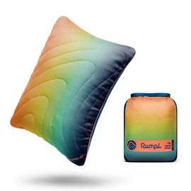Rumpl The Adjustable Camp Pillow - Full Size Packable Outdoor and Travel Pillow, Two-Sided Temperature Control, 22" x 15", Baja Fade