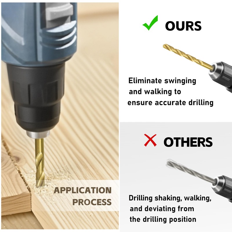 DD5115 Impact Ready Titanium Nitride Coated Drill Bit for DEWALT