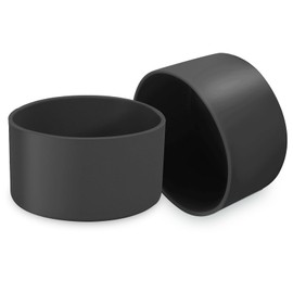 Seimneire 2 Pcs 3 Inch / 75mm Black Water Bottle Boot, Silicone Tumbler Sleeve Water Bottle Bumper, Tumbler Accessories Water Bottle Bottom Protector for 20oz 30oz 40oz Tumbler Water Bottle