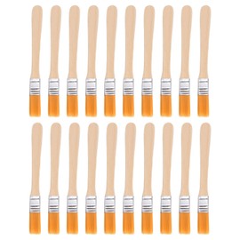QUARKZMAN 20 Stück Pinsel 0,5" Pinsel Nylon Flachwandpinsel Weiche Borsten mit Holzgriff für Malerei DIY Latexfarben Möbel Schränke Zäune, Orange