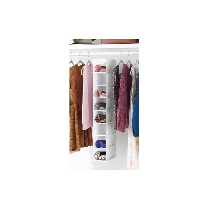 Whitmor Hanging Shoe Organizer, 8 Shelves-Hanging Closet Organizer, Hanging Shoe
