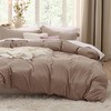 Bedsure Bedsure Khaki California King Duvet Cover - Prewashed Extra