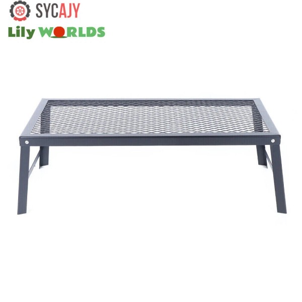 Unbranded Camping Grill Fire Pit Grate Campfire Cooking Portable Stand