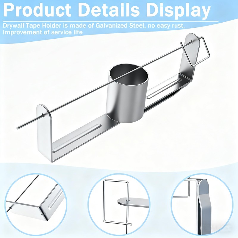 ZJchao Iron Drywall Tape Reel, Heavy Duty Drywall Tape Holder,