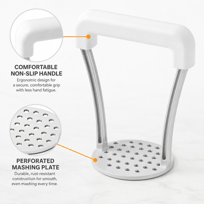 Manual Potato Ricer for Smooth Mashed Potatoes – Aluminum Alloy