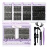 Kit Extensiones De Pestañas, 10-18mm Set De 4 Cajas