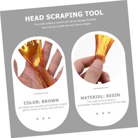 LALAFINA Scalp Care Massage Comb Ergonomic Scraping Tool for Scalp Relaxation and Circulation Resin Five- Design for Daily Use and Hair Growth Support