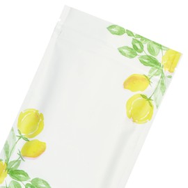 Double Sided White-Yellow Green Smell Proof Resealable Flat Storage Packaging Food, Candy, Cookies treat Bags for Small Business, Bulk, Home Use, Beauty Sample (1000, 4.72 inch x 7.09 inch)