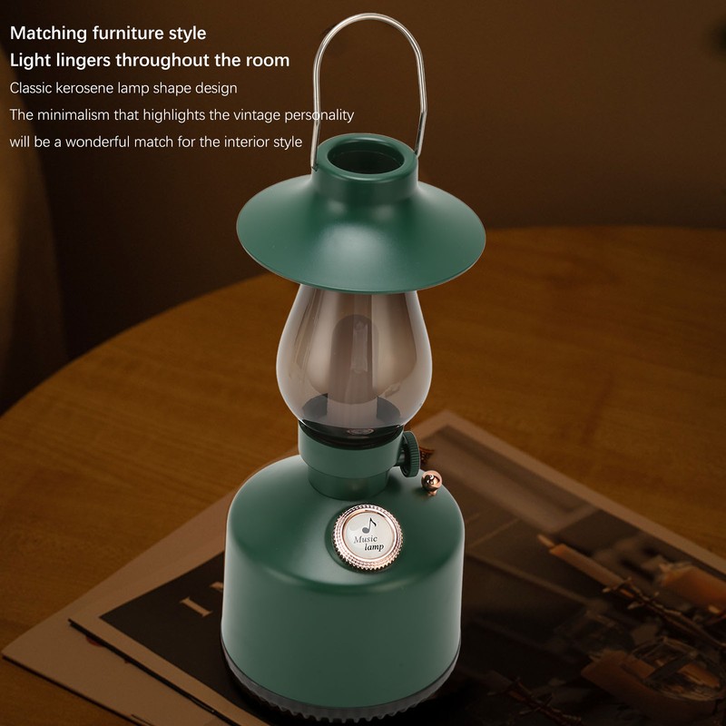 Bluetooth Speaker Lamp Retro Dimmable Candlelight Ambient Lighting Effect Bedside