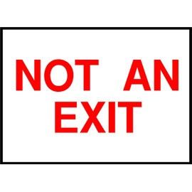 Aluminum Horizontal Metal Sign Multiple Sizes Not an Exit Emergency OSHA Ansi Red with Border Weatherproof Street Signage 10x7Inches