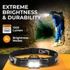 Foxelli Ultra Bright Rechargeable Headlamp – 18650 Battery, IPX7 Waterproof,