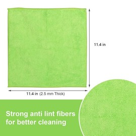 KyltoSynth Microfiber Cleaning Cloth, 3 Pcs 11.4 inch x 11.4 inch, Cleaning Rags，Microfiber Cloth, Multi-Functional Cleaning Towels, for Car Detailing, Home, Kitchen (Gray, Green, Blue)