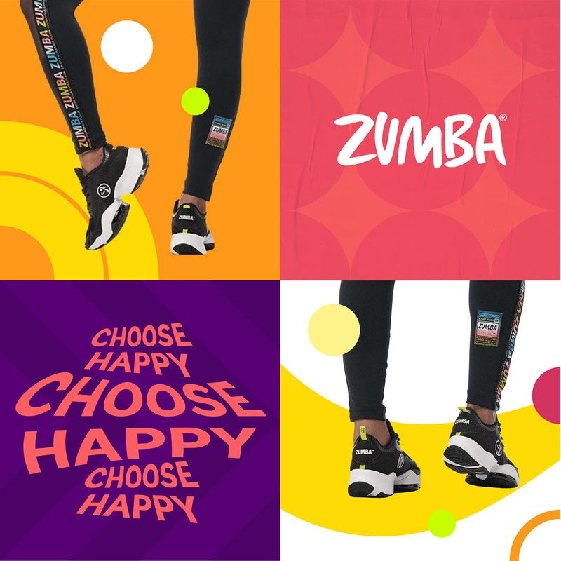 ZUMBA Women’s Air Stomp Remix Athletic Shoes, Low-Top Shoes for