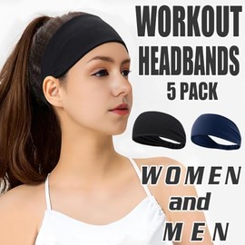 Bandas para el sudor para mujeres, entrenamiento, diadema deportiva para mujer, diadema de ejercicio que absorbe la humedad para yoga, correr, atletis
