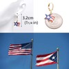 Puerto Rico Star Flag Earrings for Women, Patriotic Jewelry for