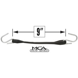 BUYERS SALTDOGG SPREADER (8) 9" EPDM RUBBER BUNGEE TARP STRAPS WITH HOOKS TS9