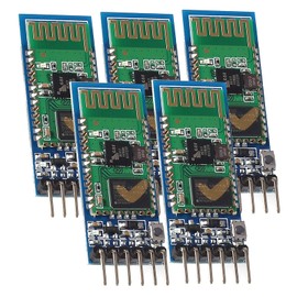 AOICRIE Wireless Bluetooth RF Transceiver Master Slave Integrated Bluetooth Module 6 Pin Wireless Serial Port Communication BT Module for Arduino (5 PCS)