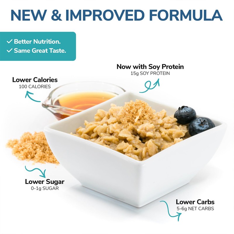 Wonderslim Instant Protein Oatmeal, Apple & Cinnamon, Gluten Free, Low