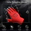 SupremeTTF 24 Pair Red Work Gloves Nitrile coated Gloves Builder's