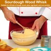 Wbgraceful Wooden Danish Dough Whisk, Bread Wisking Tool, Sourdough Whisk,