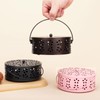 Mosquito Coil Holder with Lid and Handle Portable Incense Coil