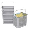 40 L Easy to Carry Plastic Laundry Hamper, 4-Pack Dirty