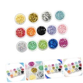 Healeved DIY Nail Charms 14 Boxes of Nail Sequin Stars for Art Glitter Nail Glitter Stars for Nail Art Decor