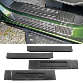 Door Sill Protector for Ford Bronco 2025 2024 2023 2022 2021 Carbon Fiber Painting Front and Rear Door Entry Guard Protector