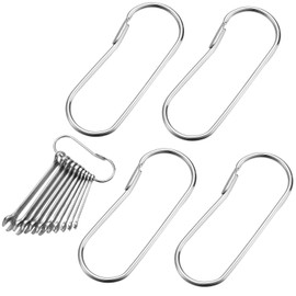 CraftyDream 4 Wrench Rings, Key Wrench Organizer, Stainless Steel Keychain Clip, Keyring Clip with Key Shackle 6-3/16" x 2-5/8" (Silver)