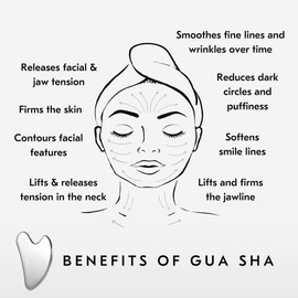 Stainless Steel Gua Sha Facial Tools, Skin Massage for Face Body Eyes Neck Heart, Skin Care Gift