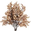 Mandy's 6pcs Light Brown Artificial Flowers Silk Babys Breath Gypsophila
