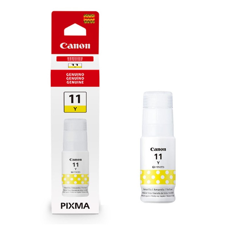 Canon Tinta GI-11 Y Botella De Tinta Amarilla con 70ml