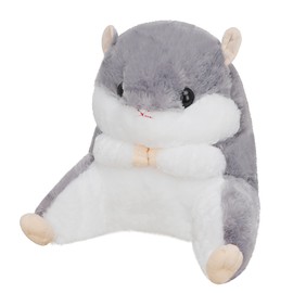 Comfy Plush Hamster Throw Pillow Bed/Sofa/Floor Backrest for Reading Gaming Watching TV Relieve Pain Lumbar Support Cushion Cute Chair Back Waist Pad for Young Women Girls Kids Sleep Relax Gifts