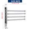 OURVII Bathroom Towel Rack Swivel Hanger Towel Bar Wall Mounted