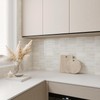 CHIHUT 12"X12" Beige Peel and Stick Kitchen Backsplash Tiles Glossy
