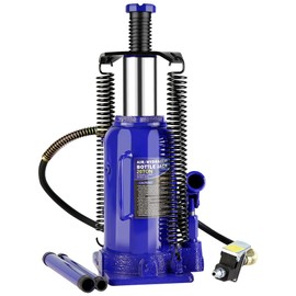 Maotifeys 20 Ton Air Hydraulic Bottle Jack with Manual Hand Pump, Heavy Duty Auto Truck Travel Trailer Repair Lift for Pickup Truck, RV, Auto Repair, Industrial Engineering and Heavy Equipment (Blue)