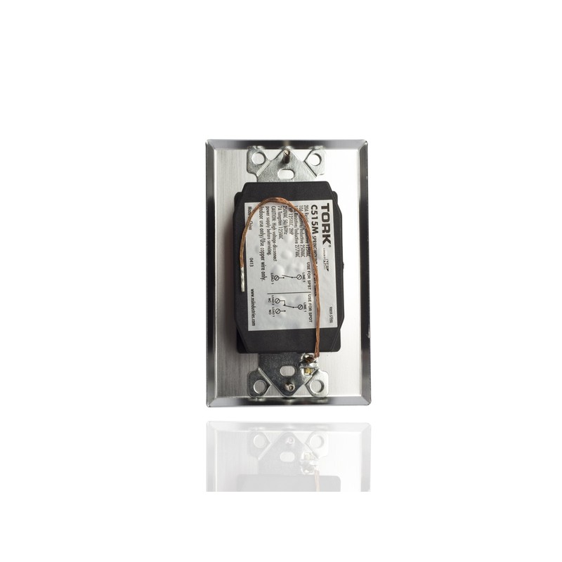 TORK C515M Spring-Wound In-Wall Twist Timer with Commercial Style Metal