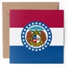 1 x Greeting Card - Missouri Flag Vector Emblem -