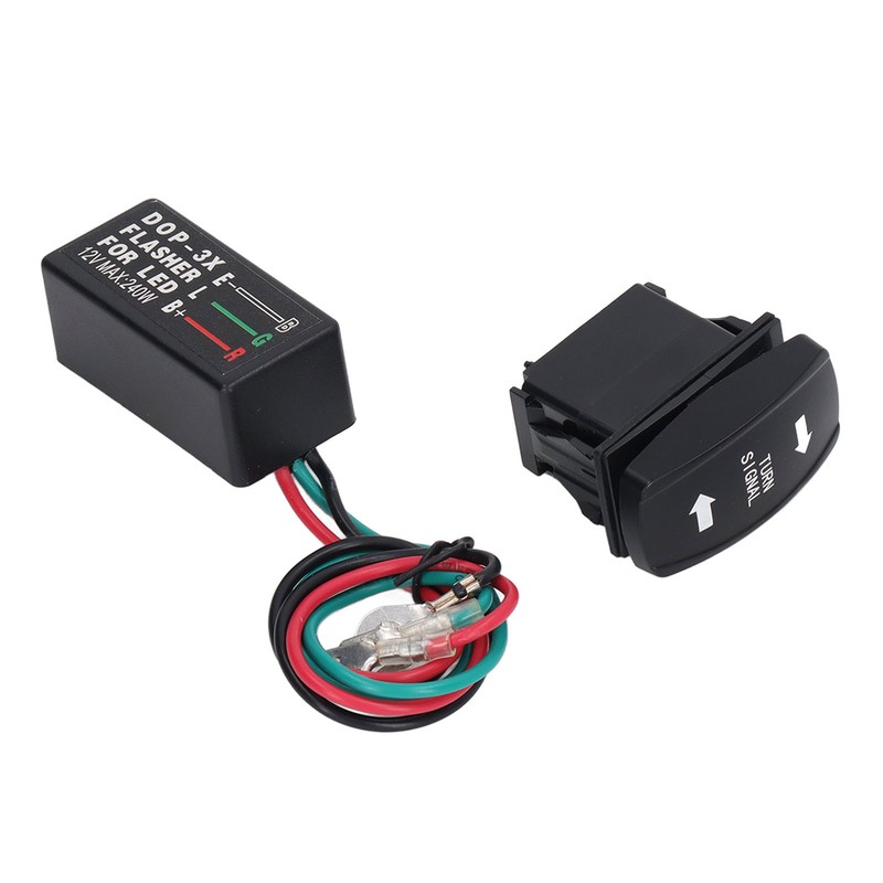 Turn Signal Rocker Switch LED Waterproof Anti Shock 240W Motorcycle