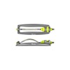 Bradas Square Sprinkler Lawn Sprinkler with Aluminium Arm 16 Nozzles