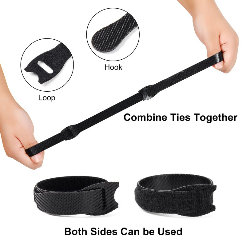 OneLeaf 110 pieces cable ties, resealable, 12 x 200 mm,