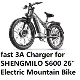 coming data 🔥Fast 3A power supply Battery Charger For SHENGMILO S600 26" Electric bike