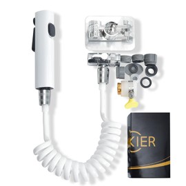 Generic Home/Hotel Tap Bidet, Shattaf, Two Spray Modes Shattafa Set with 3meters Hose and Universal Adapter for taps 13-24mm Diameter. Suitable for Toilet Sprayer, Maternity/Baby Care, Travel, White